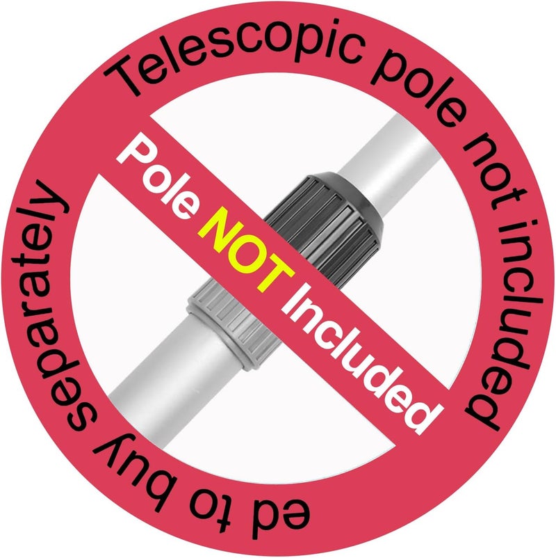 Poolvio 22" Extra-Wide Pool Brush Head, Heavy-Duty Pool Scrubber Brush with Detachable Corner Brush & Strong Nylon Bristles for Walls & Floors in Above-Ground and Inground Pools (Red) - Image 2